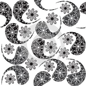 Paisley seamless pattern and seamless pattern in s