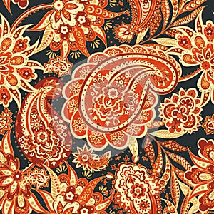 Paisley seamless  pattern. Vector ethnic ornament.