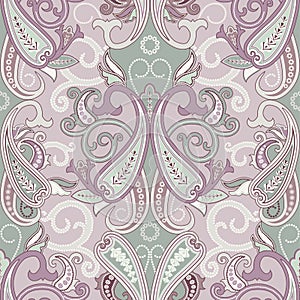 Paisley seamless patternwith oriental motif. photo