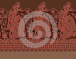 Paisley traditional silk design pattern background