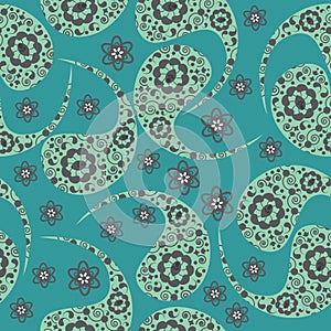 Paisley vector seamless pattern and seamless patte