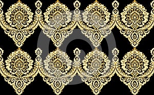 Paisleys floral royal elegant vector seamless pattern background wallpaper illustration with vintage stylish beautiful modern 3d