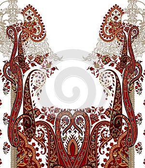 Paisly textile design print