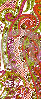 Paisly textile design print created