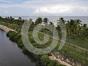 Paiva beach landscape, located in Cabo de Santo Agostinho, Pernambuco, Brazil - 02 17 2022