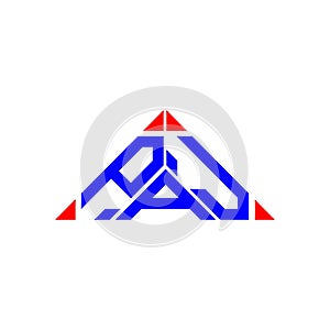 PAJ letter logo creative design with vector graphic, PAJ