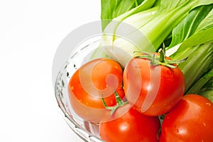 Pakchoi and tomato