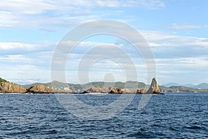 Pakhtusov Islands in the Amur Bay of the Sea of Japan