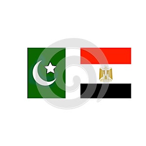 Pakistan and Egypt flags design for commercial purposes