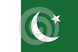 Pakistan flag vector.Illustration of Pakistan flag photo