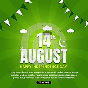 Pakistan happy independence day on 14 August 1947. Jashn-e-azadi mubarak photo