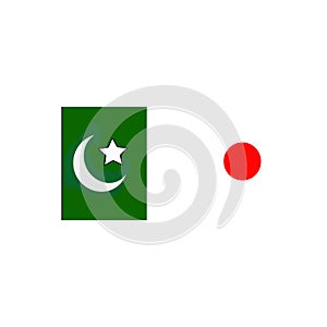 Pakistan and Japan flags design for commercial purposes