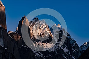 Pakistan Karakoram K2 trekking Mt Trango Sunset