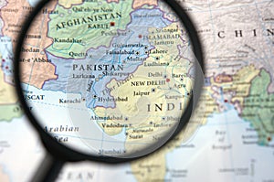 Pakistan on a map photo