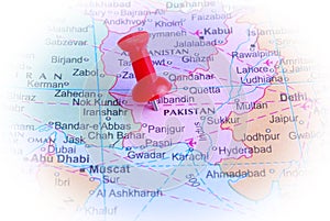 Pakistan in map photo