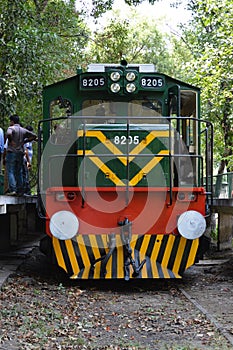 Pakistan Railways Locomotive No. 8205 undergoing test in Lahore