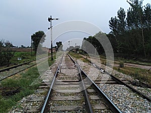 Pakistan Railways Track in morning time