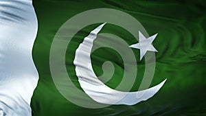 PAKISTAN Realistic Waving Flag Background