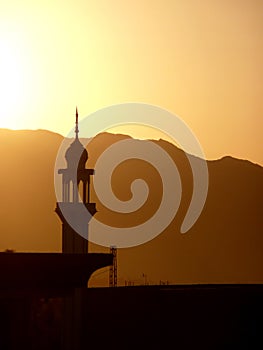 Pakistan Sunset Minaret photo