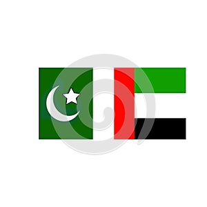 Pakistan and UAE flags design for commercial purposes