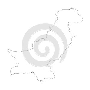 Pakistan vector country map outline