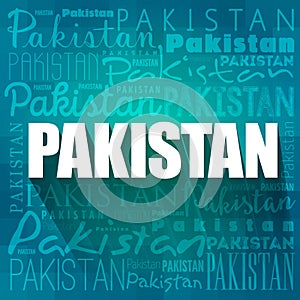 Pakistan wallpaper word cloud, travel concept background