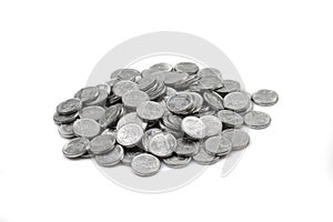 Pakistani rupees isolated on a white background