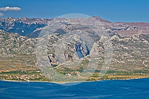 Paklenica canyon National park view