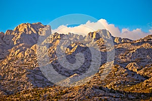 Paklenica national park on Velebit mountain view