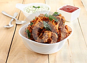 Pakoda Traditional and Popular Indian Vegetarian Snack in a Bowl