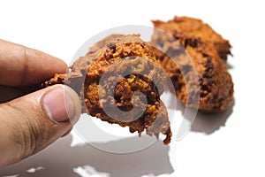 Pakora or pakoda, a traditional and popular Indian vegetarian snack