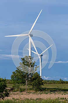 Pakri / Estonia - 07.27.2023: Nordex windmill farm on the Pakri peninsula in Estonia. European Environment Initiative.