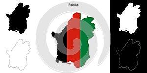 Paktika outline map