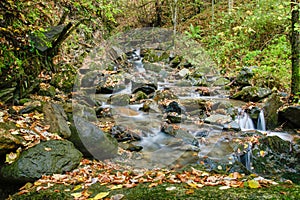 The Pal creek in Arinsal mountain at the Andorran Pyrenees. photo