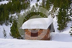 Pal snow house in Andorra Pyrenees