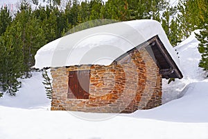 Pal snow house in Andorra Pyrenees photo