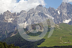 Pala group in the Dolomites  a mountain range in northeastern Italy
