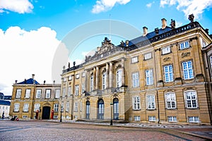 The palace of Amalienborg, Copenhagen, Denmark