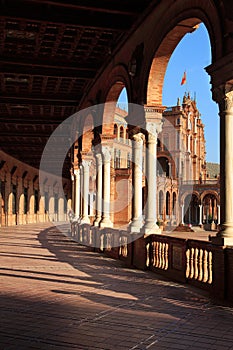 Palace arcade on the Spain`s Square photo