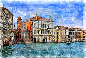 Palace Balbi. Grand canal. Venice. Italy.