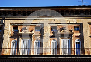 Palace of the benches in the town center in Bologna (Italy)