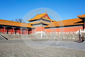 Palace building in the Forbidden City in Beijing, China