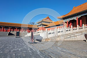 Palace building in the Forbidden City in Beijing, China