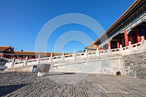 Palace building in the Forbidden City in Beijing, China