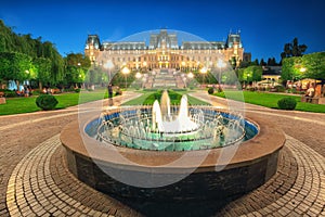 The Palace of Culture edifice in Iasi, Romania