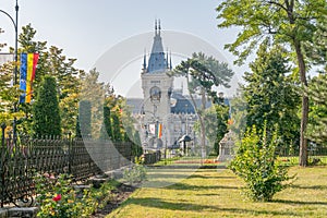 The Palace of Culture in Iasi, Romania. Front view from the Palace Square of The Palace of Culture, the symbol of the city of Iasi