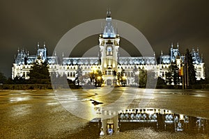 The Palace of Culture architecture by night