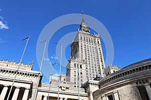 The Palace of Culture and Science of Warsaw in daylight