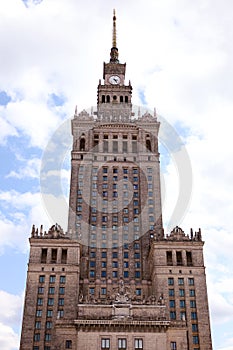 The Palace of Culture and Science of Warsaw in daylight