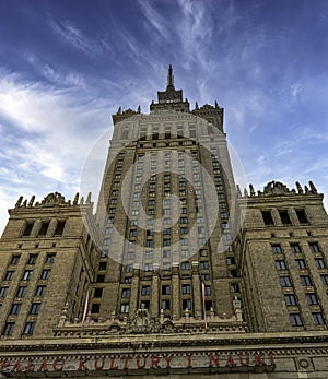 Palace of Culture and Science in Warsaw, Masovia, Poland